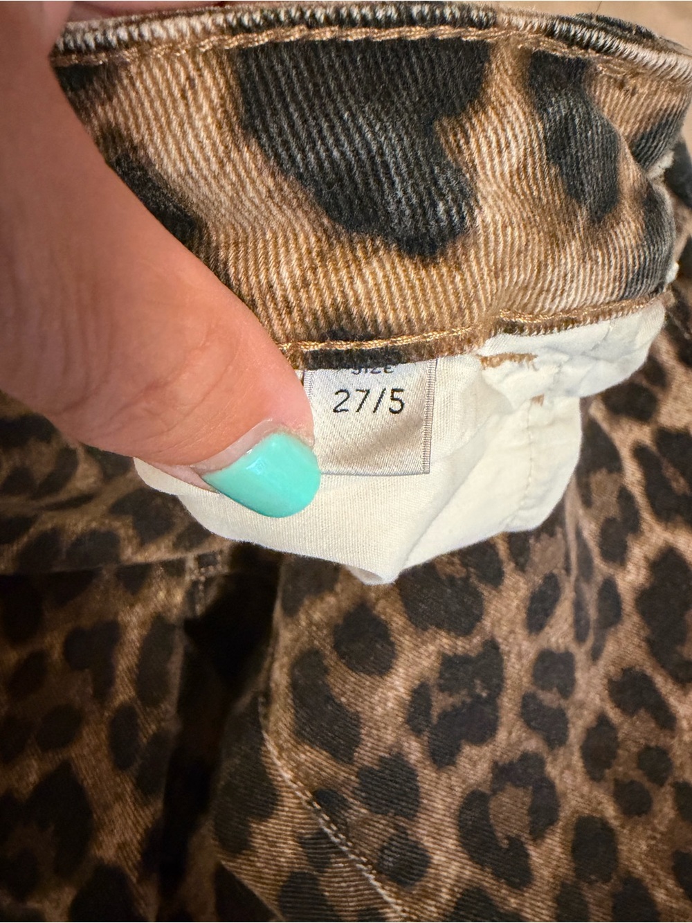 Leopard Print Straight Leg Jeans - Brown/Black by Lovers + Friends - Picture 5 of 5